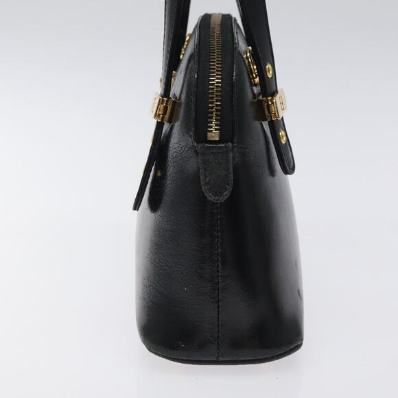 FENDI Hand Bag Leather Black Gold - Picture 4 of 12